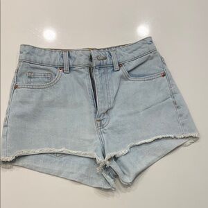 H&M Blue Jean Shorts Raw Hem